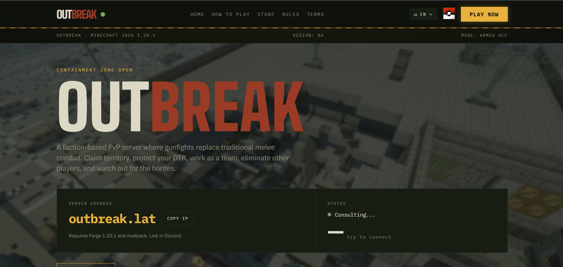Outbreak: Minecraft Server Platform